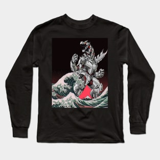 Mechazilla In Red Wave Japan Long Sleeve T-Shirt